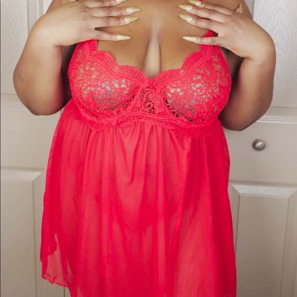 Halter Top Babydoll Set Plus Size - Picture 2 of 4